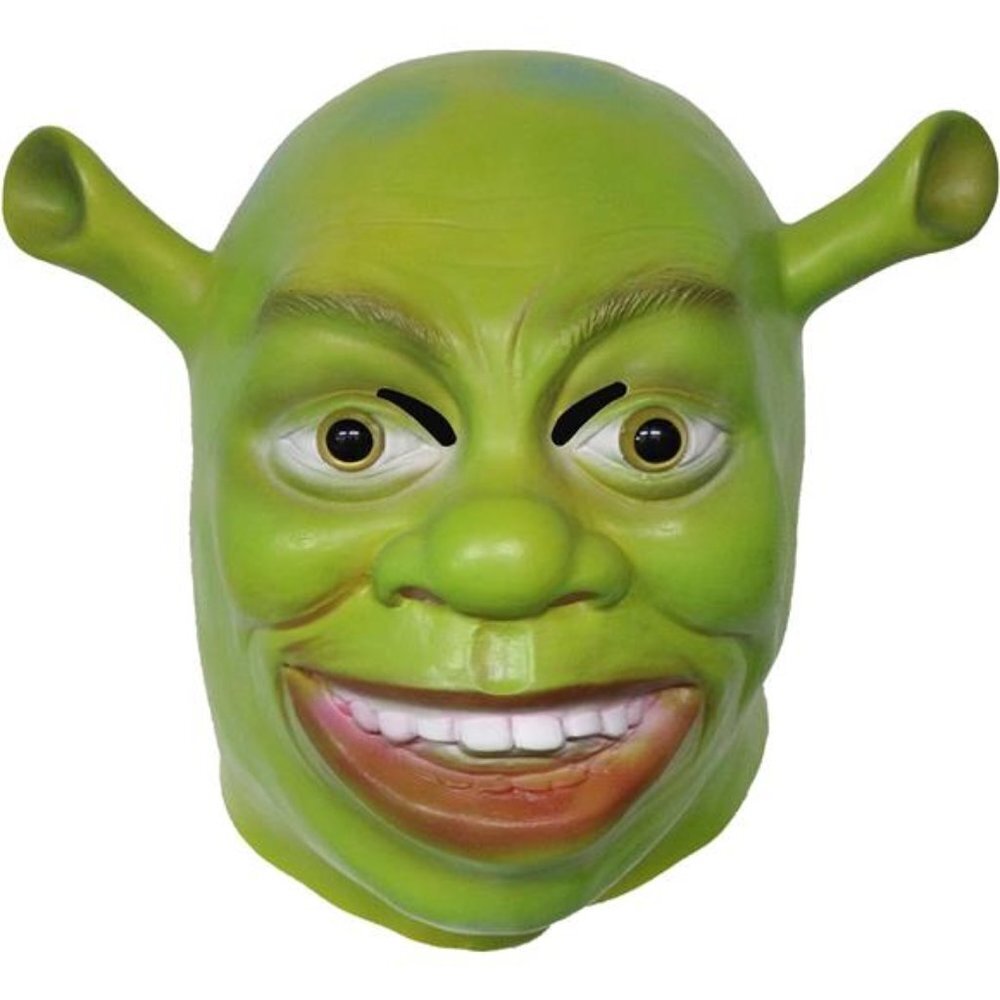 Green Ogre Latex Mask Adult Cosplay Halloween Costume